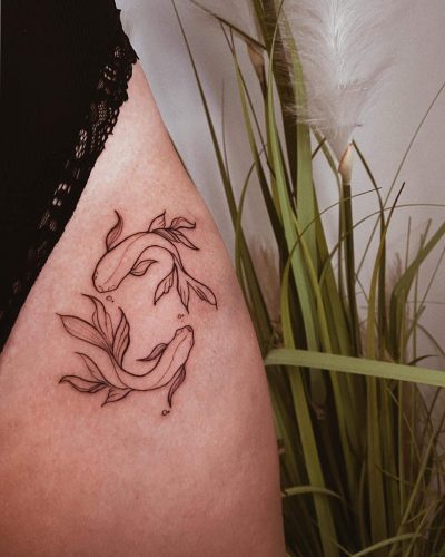 fineline fish tattoo lyenoir